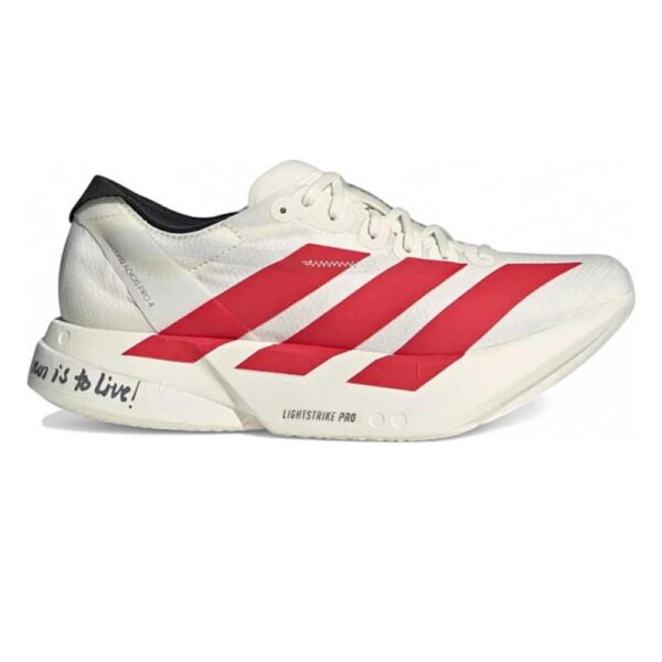 Adizero Adios Pro 4 W – branco/vermelho